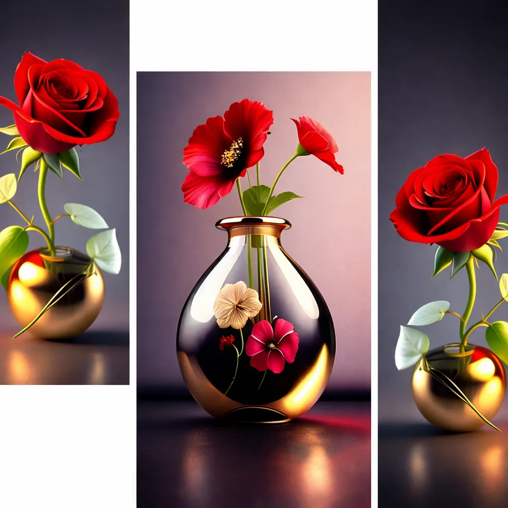 Restaurant decor / Cafe decor /Gifts /Hotel Decor Item/Wall Art For Hall/Wall Decoration /Flower Wall Painting Set of 3 (12 inch x 18 inch) Wishlist Share