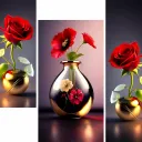 Restaurant decor / Cafe decor /Gifts /Hotel Decor Item/Wall Art For Hall/Wall Decoration /Flower Wall Painting Set of 3 (12 inch x 18 inch) Wishlist Share