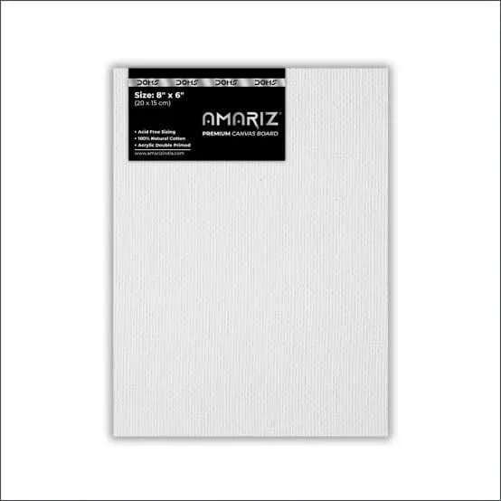DOMS AMARIZ Canvas Board 6"X8"(Pack of 3)