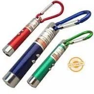 -in-1 Laser Light Pointer, LED Torch &amp; UV Light with Key Chain